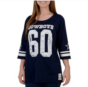 Pink Victoria Secret x NFL Dallas Cowboys 1960 Shirt Women Size M Navy Blue Rare
